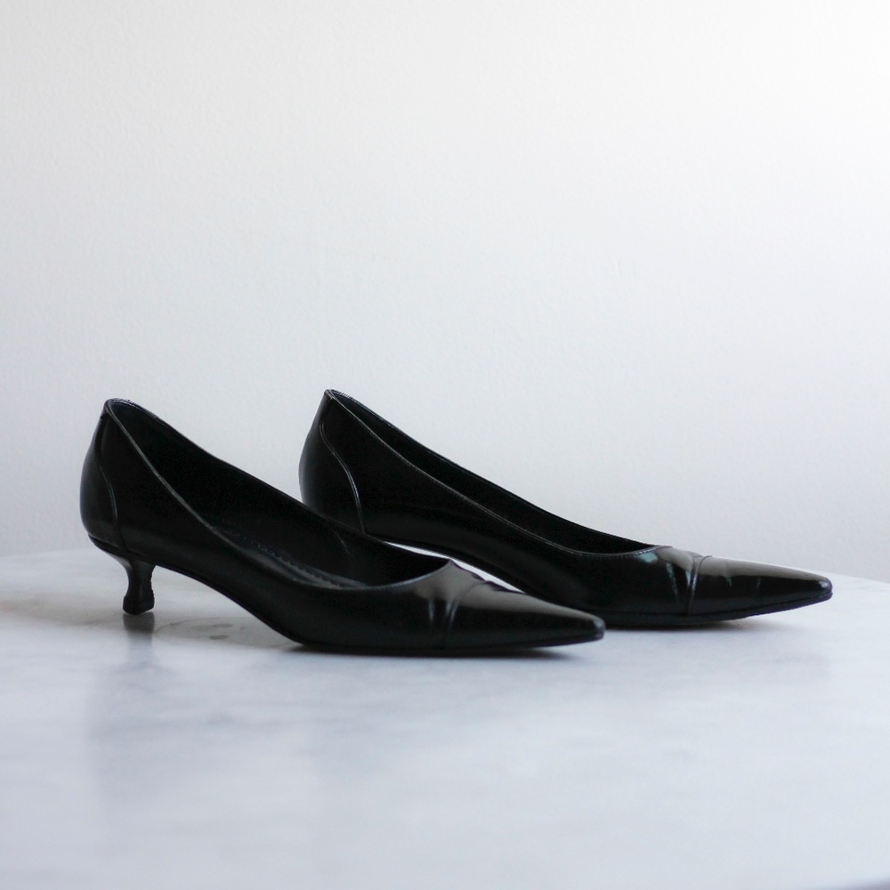 Vintage Gucci Kitten Heel Pumps Black